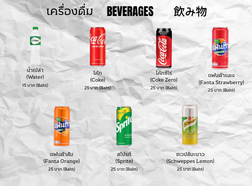 Beverages Menu